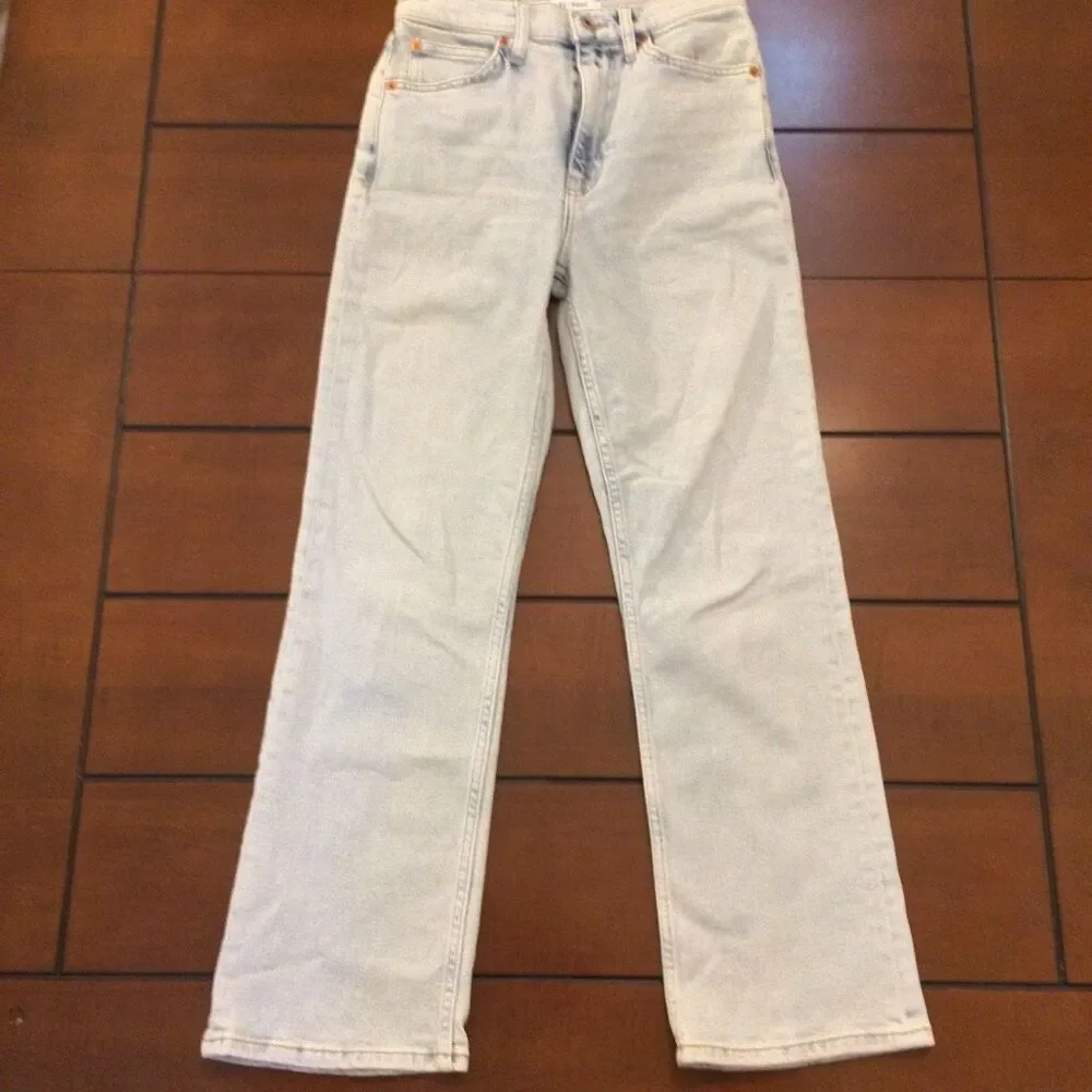 Re/Done 70s crop boot light wash jeans 25